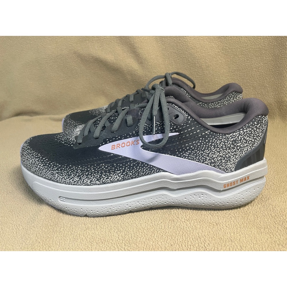 Brooks Ghost Max Womens Running Shoes Grey White Lavender Neutral Size 12 - Picture 4 of 14